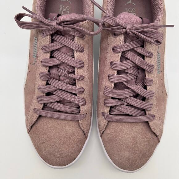 Puma Vikky Suede Shoes Women's 8 Purple Athletic Soccer Sneakers 370202-01 - Picture 4 of 8